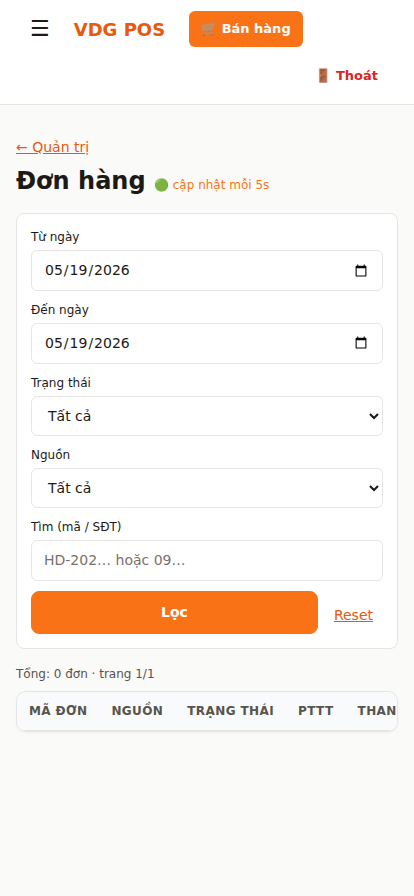 Đơn hàng - mobile