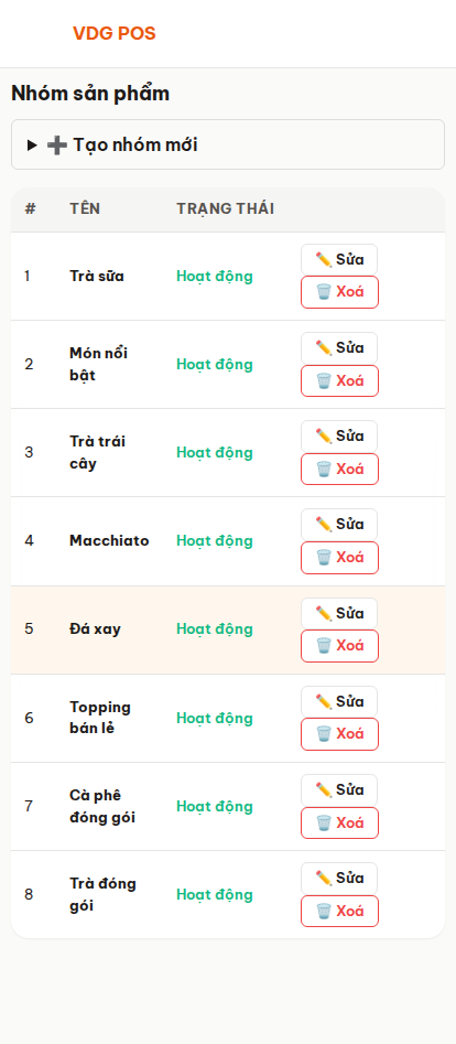 Nhóm sản phẩm - mobile